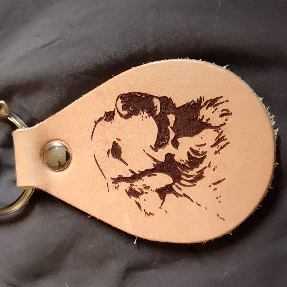 Golden retriever keychain, brand new